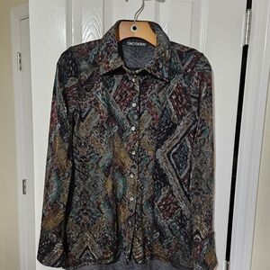 SNO SKINS Vibrant Multicolor Collared Top